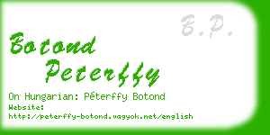 botond peterffy business card
