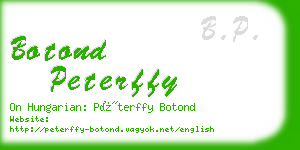 botond peterffy business card